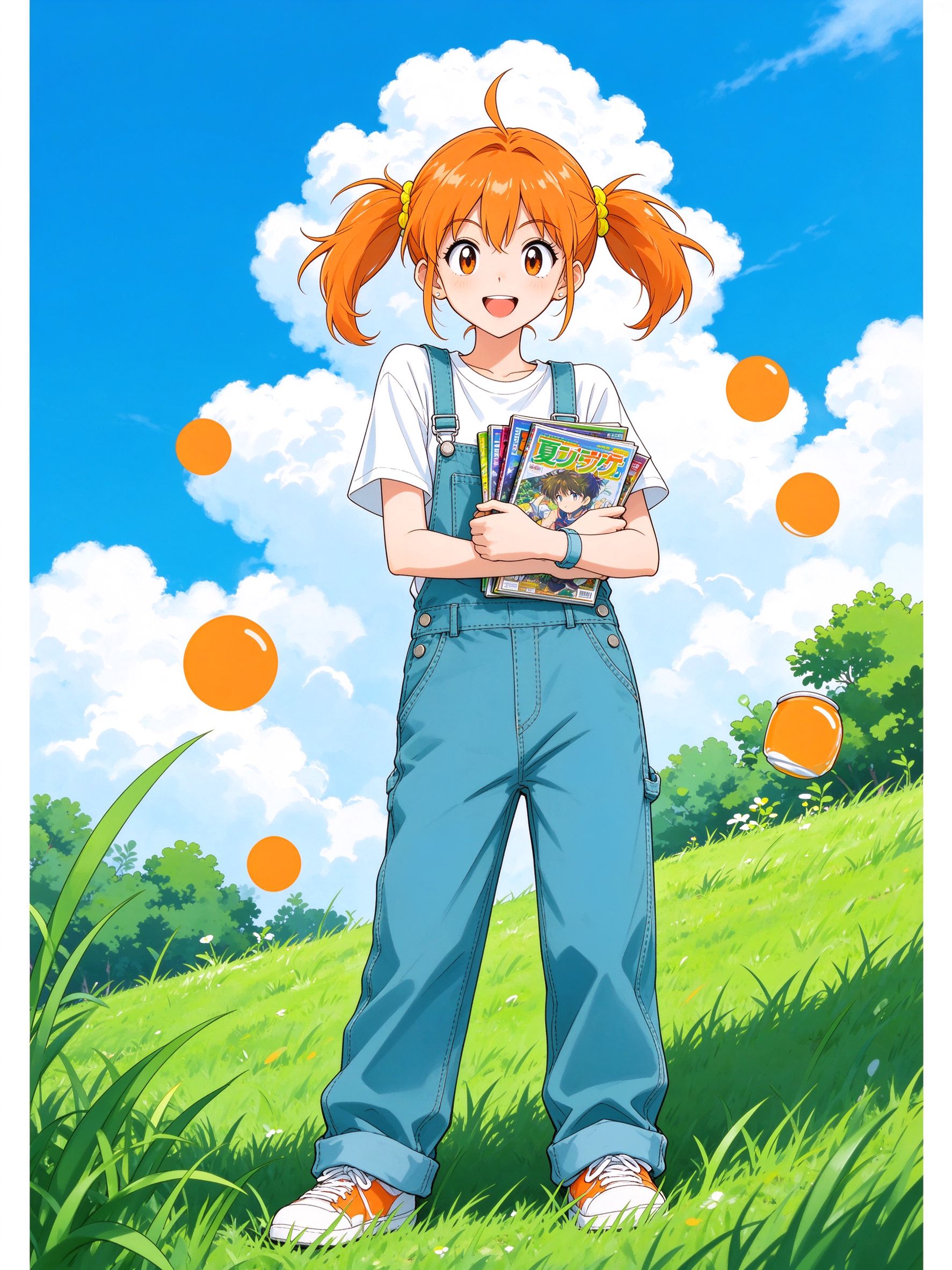 抖漫漫画精选：橙发少女怀抱漫画